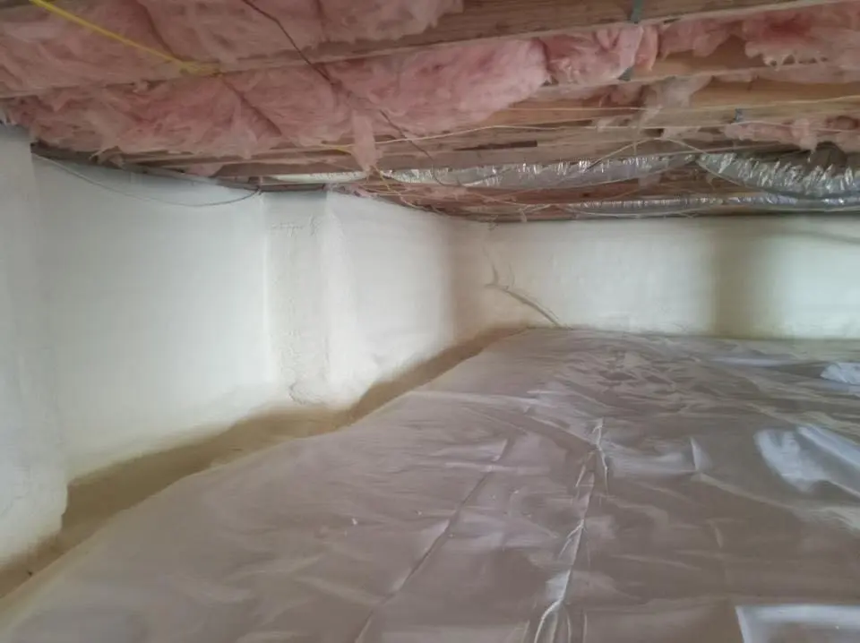 Crawl space encapsulation with closed-cell spray foam for Roof Waterproofing in Somerset
